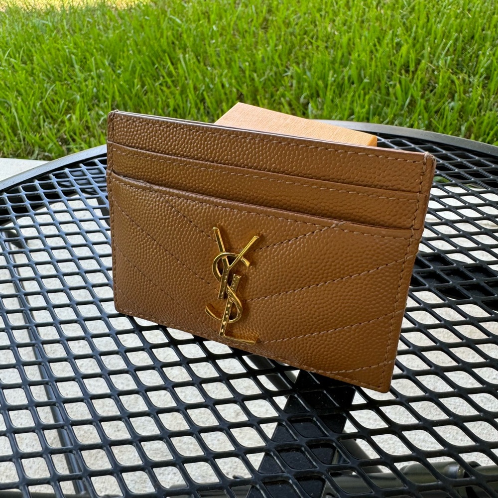 YSL Tan Cardholder